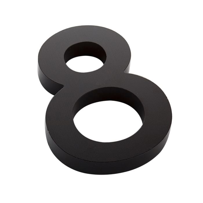Sandleford 100mm Black Edge House Number 8