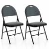 Costway 2x Folding Dining Chair Portable Side Backrest Office Padded