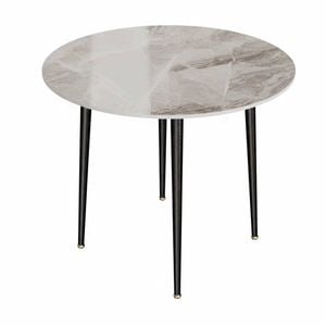 P&P Black Round Sintered Stone Coffee / Dining Table