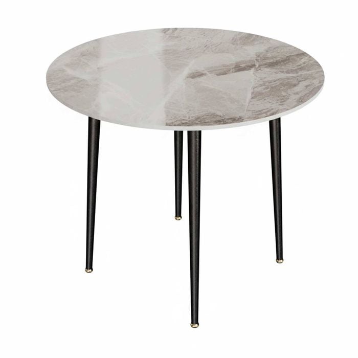 P&P Black Round Sintered Stone Coffee / Dining Table