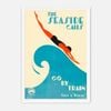 Galrie The Seaside Calls Retro Travel Poster-1930s Vintage Australian Art Print Decor, White Frame, A0 84 x 119cm (33 x 47inch)