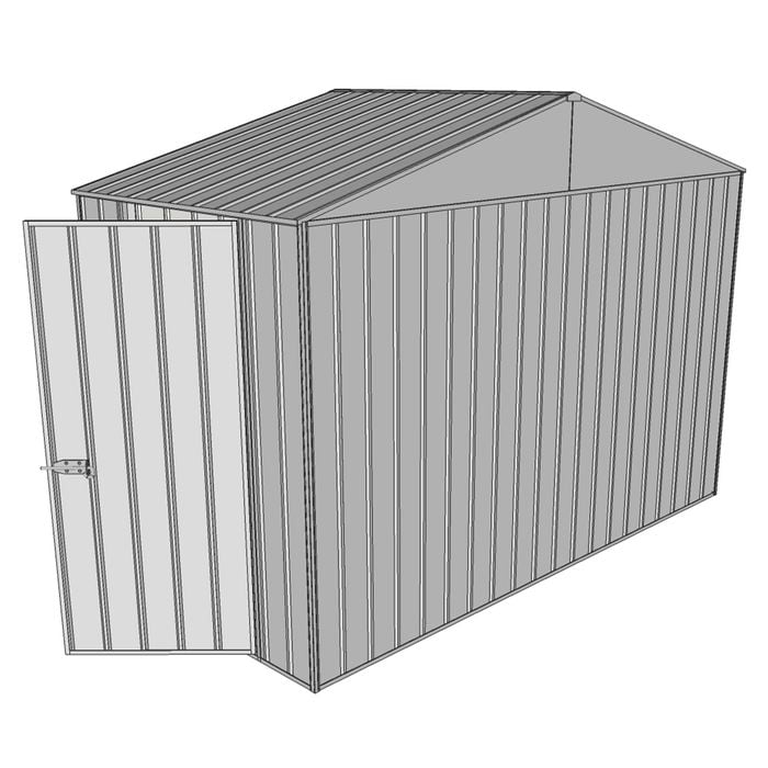 Build-a-Shed 3.0 x 1.5 x 2.3m Gable Single Hinged Side Door Shed - Zinc