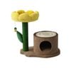 Catio Log Cat House W/ Yellow Camelia Scratching Tree