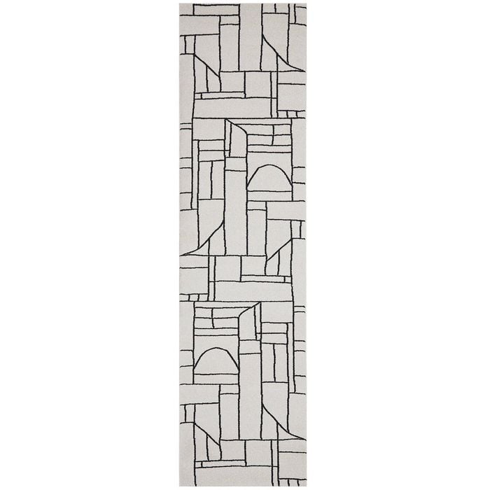 The Rug Connection Harley Fleur Runner Off White 500x80cm - Extra Large Runner Pet Friendly Indoor Rug