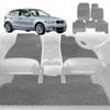 6D Diamond Car Floor Mats for BMW 1 Series 5-Door Hatch (E87)2004-2013-Full Set-Grey-Outback GT
