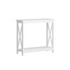 Oikiture Hall Console Table One Open Shelves White
