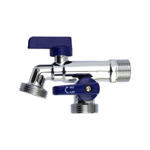 Brasshards Dual MI Hose Tap 20mm Chrome Lead Free