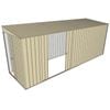 Build-a-Shed 1.5 x 5.2 x 2m Sliding Door Tunnel Shed With Double Sliding Side Doors - Cream
