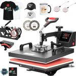 Advwin Heat Press Machine 5 in 1 Multifunction Heat Transfer Sublimation 15x15 inch 360° Swing Away