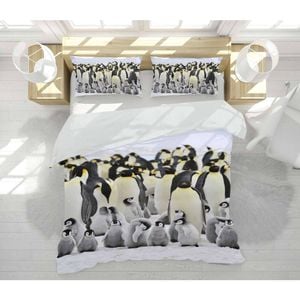 3D Antarctic Penguin 62 Bed Pillowcases Quilt Queen Size