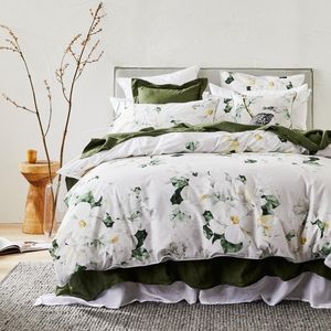 Magnolia Sage Quilt Cover Set Double 180X210cm MyHouse