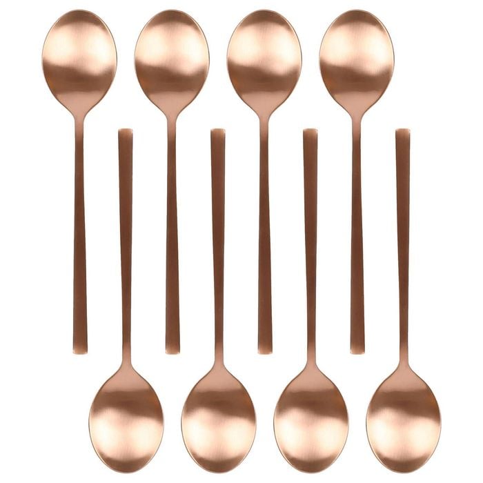 Argon Tableware Stainless Steel Dessert Spoons - 20cm - Pack of 8
