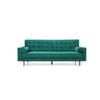 Sofa Bed 3 Seater Button Tufted Lounge Set for Living Room Couch in Velvet Green Colour