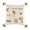 Kas Australia Cassis Cushion Embroidered Tassels Multi 50x50cm