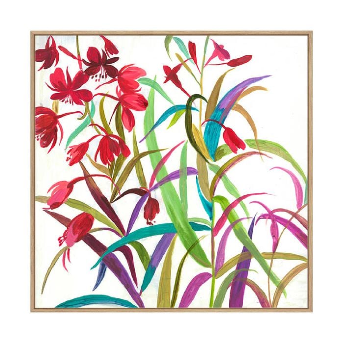 Artey | Tropical I - Framed Canvas - Natural Frame - 84 x 84cm