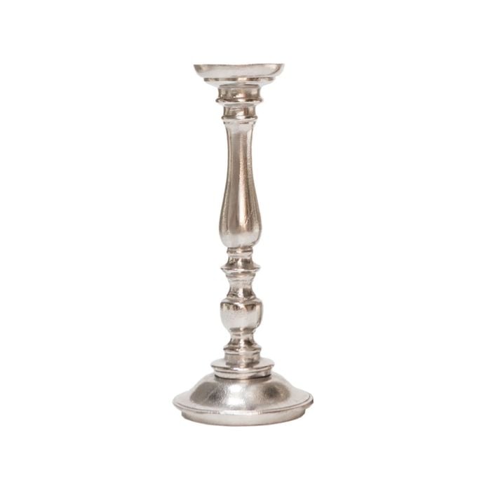 Ssh Collection Alexa 36cm Tall Single Candle Stand - Nickel