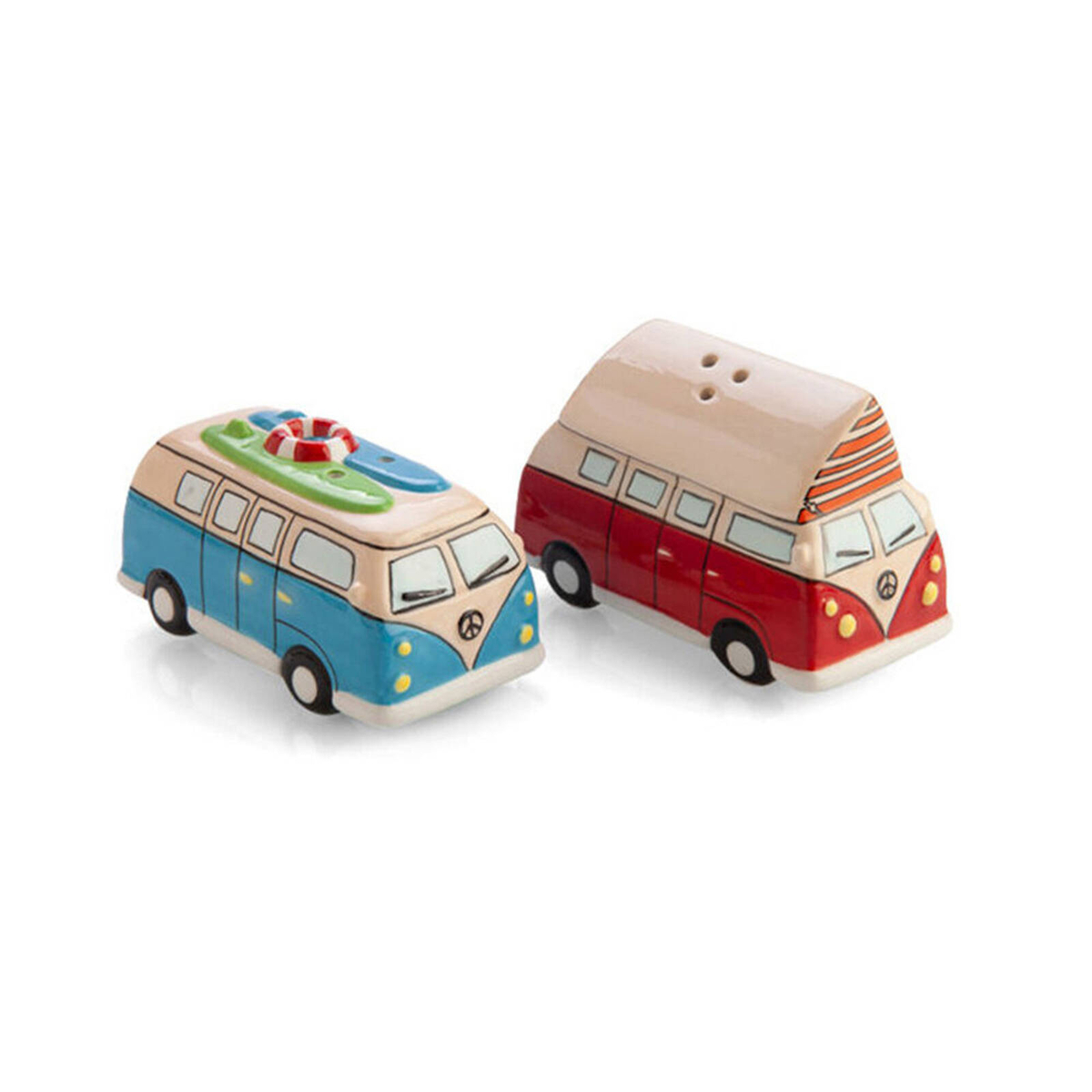 2pc Flavour Mates 3D Salt & Pepper Spice Shaker Duo Set Blue/Red Combi ...