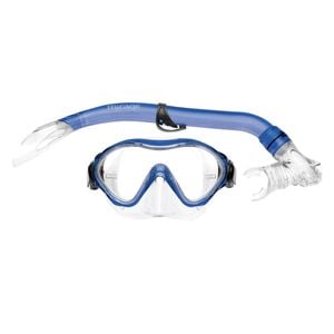 2pc Mirage Goby Kids Junior Silitex Mask & Snorkel Set Blue