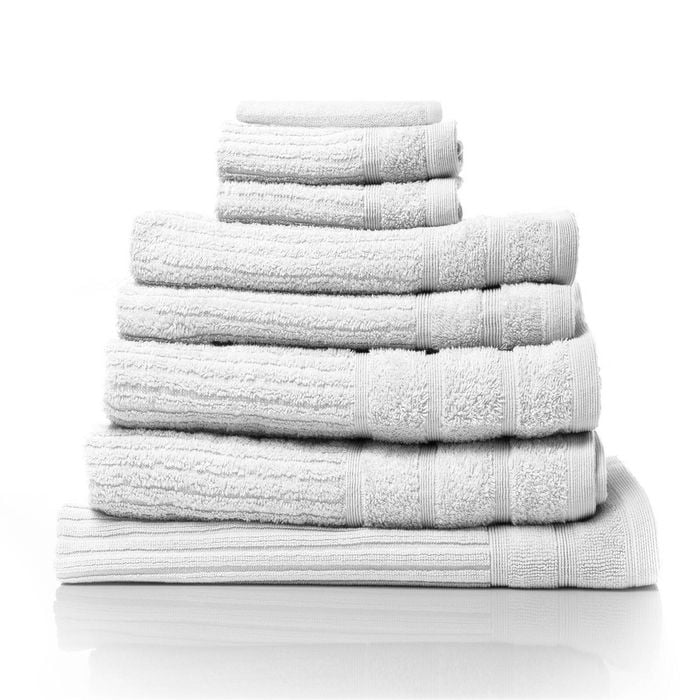 Royal Comfort Eden 600GSM Luxury Bath Towels Set White 8 Piece