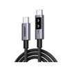 Ugreen Uno 100w Usb C To Usb C Cable With Led Display Fast Charging Braided Durable Design