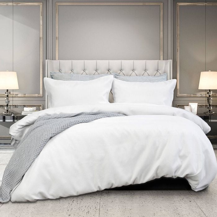 Ardor Florence Waffle White Quilt Cover Set King