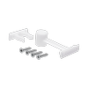 Adoored 70mm White Plastic Long Door Clip - 70mm
