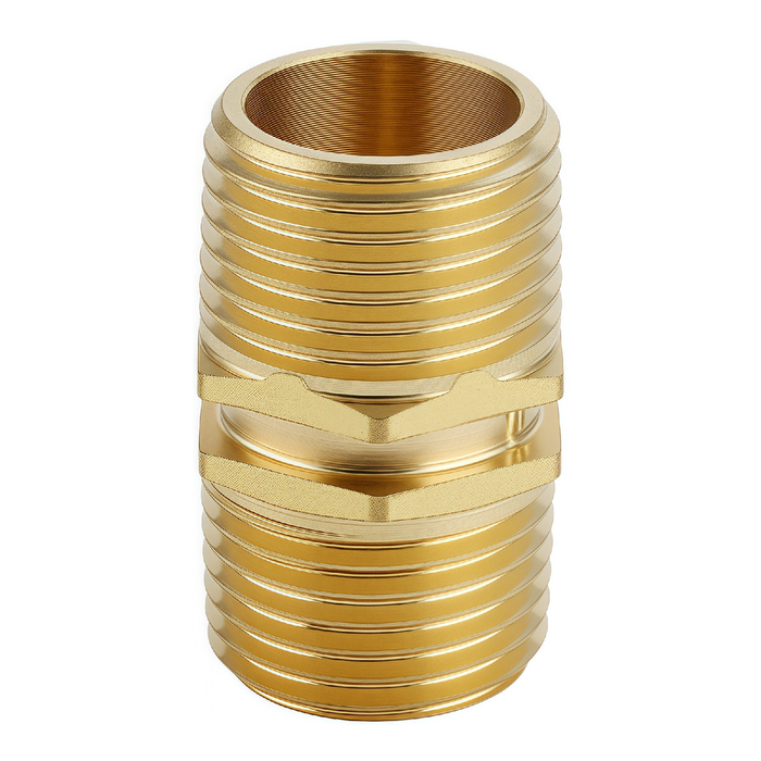Kinetic - 15mm Brass Threaded Hex Nipple LF