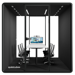 QuietCubes 6 Person Office Pod Black