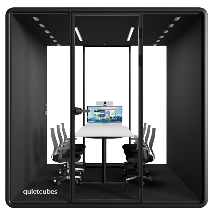 QuietCubes 6 Person Office Pod Black