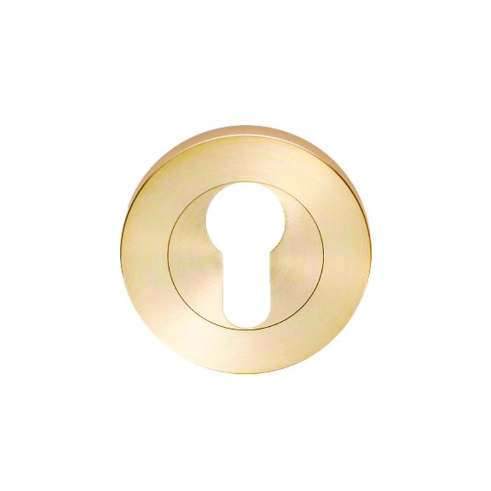 Zanda 55mm Diameter Satin Brass Round Euro Escutcheon