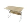 Wood and Metal Computer Desk with Shelf