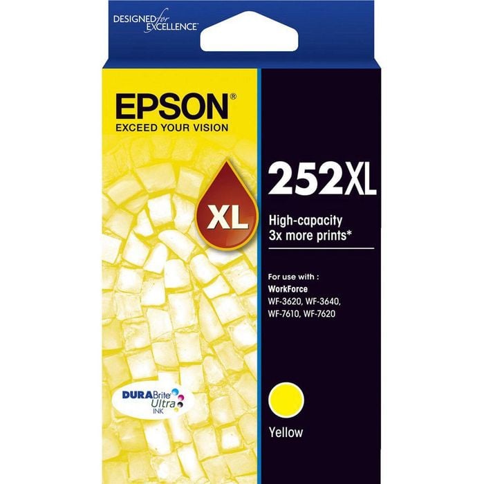 Epson GENUINE Original Epson 252XL Yellow High Capacity Ink Cartridge Toner T253492