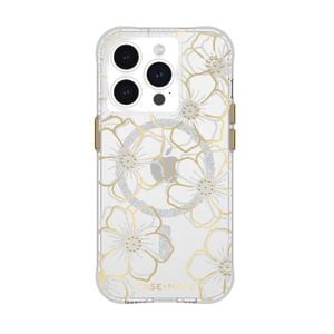 Case-Mate Floral Gems MagSafe CaseFor iPhone 15 Pro - Gold