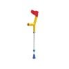 Kids Adjustable Crutches For Children - Ergonomic Yellow Open Cuff Design - Blue