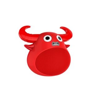 Fitsmart Bluetooth Animal Face Speaker Portable Wireless Stereo Red