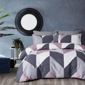 Gioia Casa 100% Cotton Dylan Reversible Printed Quilt Cover Set - King