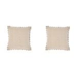 2PK Linen House 48x48cm Miranda Pebble Bedroom Cushion Square