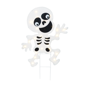 Galah 50cm Halloween 2D Skeleton Fabric Stake Light