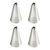 4PK Mondo Stainless Steel #26 Closed Star Piping Tip - Silver
