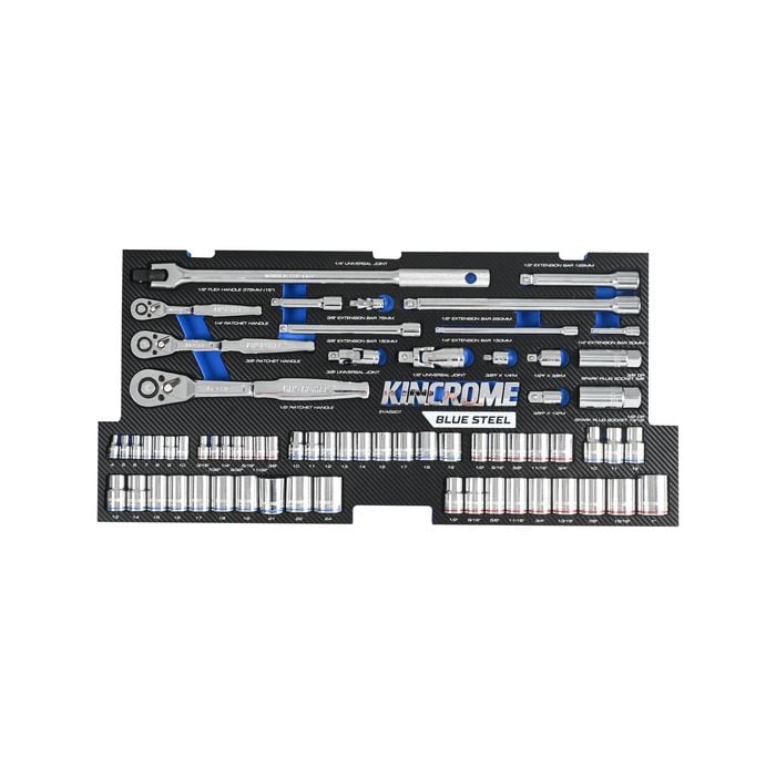Kincrome BLUESTEEL 68 Piece Sockets & Accessories EVA Tray