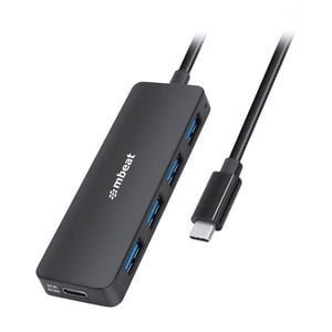 mbeat 4-Port USB-C Hub with USB-C DC Port  Compact and Portable Design  Flexible Device Connectivity Data