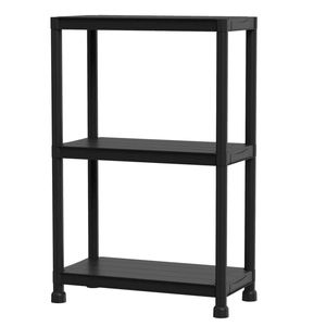 Costway 3 Tier Storage Shelves Garage Shelving Unit Utility Organizer-Black