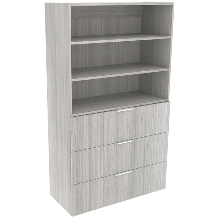 Lugna 1536 x 900 x 380mm Mist Ready to Assemble Robe Insert 2 Shelf 3 Drawer Unit