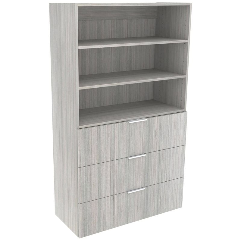 Lugna 1536 x 900 x 380mm Mist Ready to Assemble Robe Insert 2 Shelf 3 Drawer Unit
