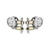 Lockwood Satin Chrome Pearl Symmetry Round Passage Latch Cavity Sliding Door Set