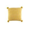 Maine & Crawford Ceres 50x50cm Fluffy Houndstooth Cushion - Yellow
