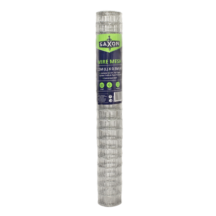 Saxon 0.5 x 2.5m 25 x 25mm Wire Mesh