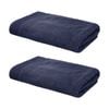 2PK Bambury Elvire 600gsm Soft Absorbent Cotton Bath Towel 68x137cm Blue