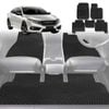 6D Diamond Car Floor Mats for Honda Civic 2016-2021-Full Set-Black-Outback GT