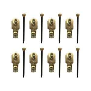 Everhang 8kg Brass Plated Picture Hanging Angle Drives - 8 Pack